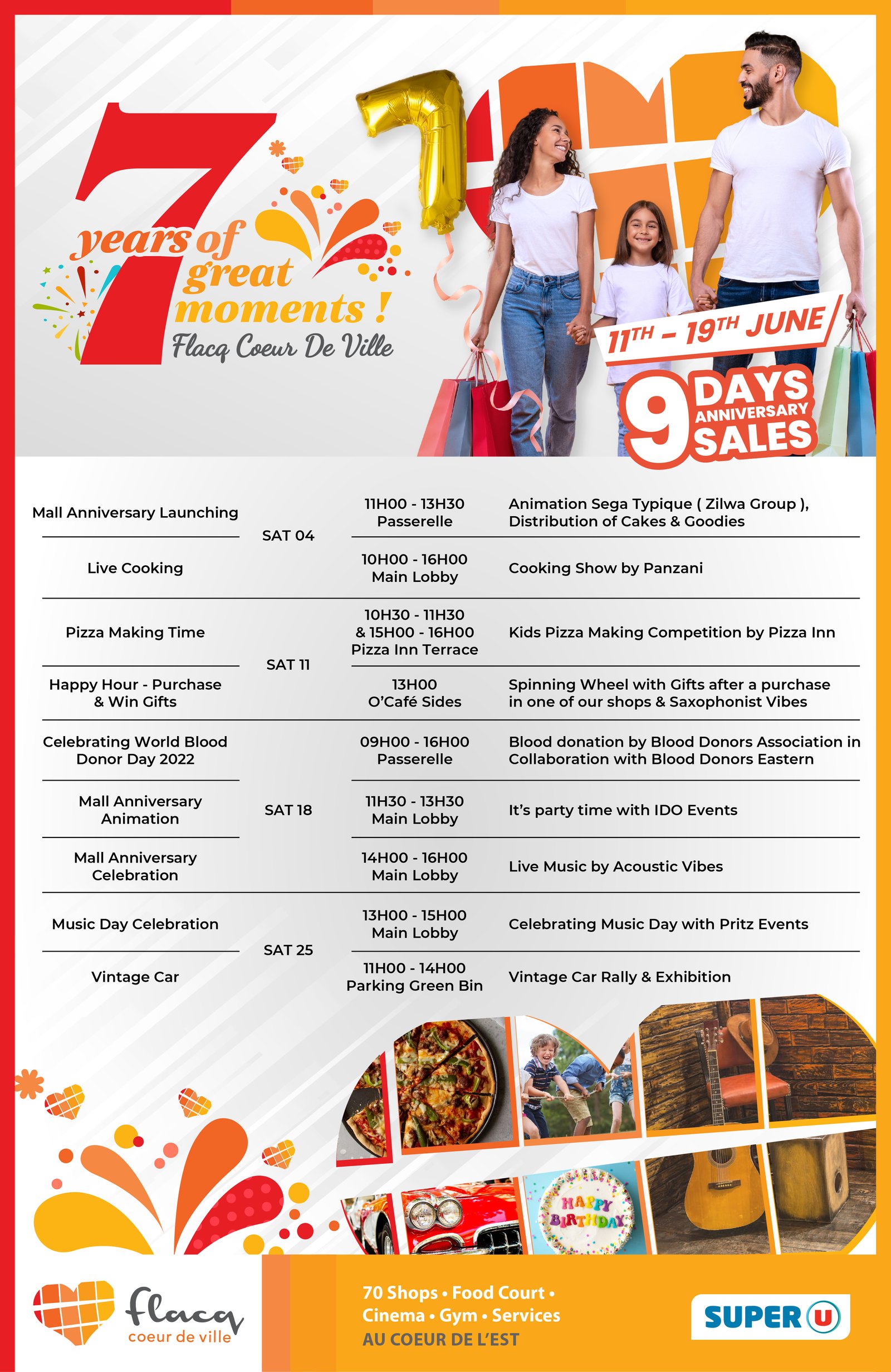 Flacq Coeur de Ville 7 Year Anniversary Events