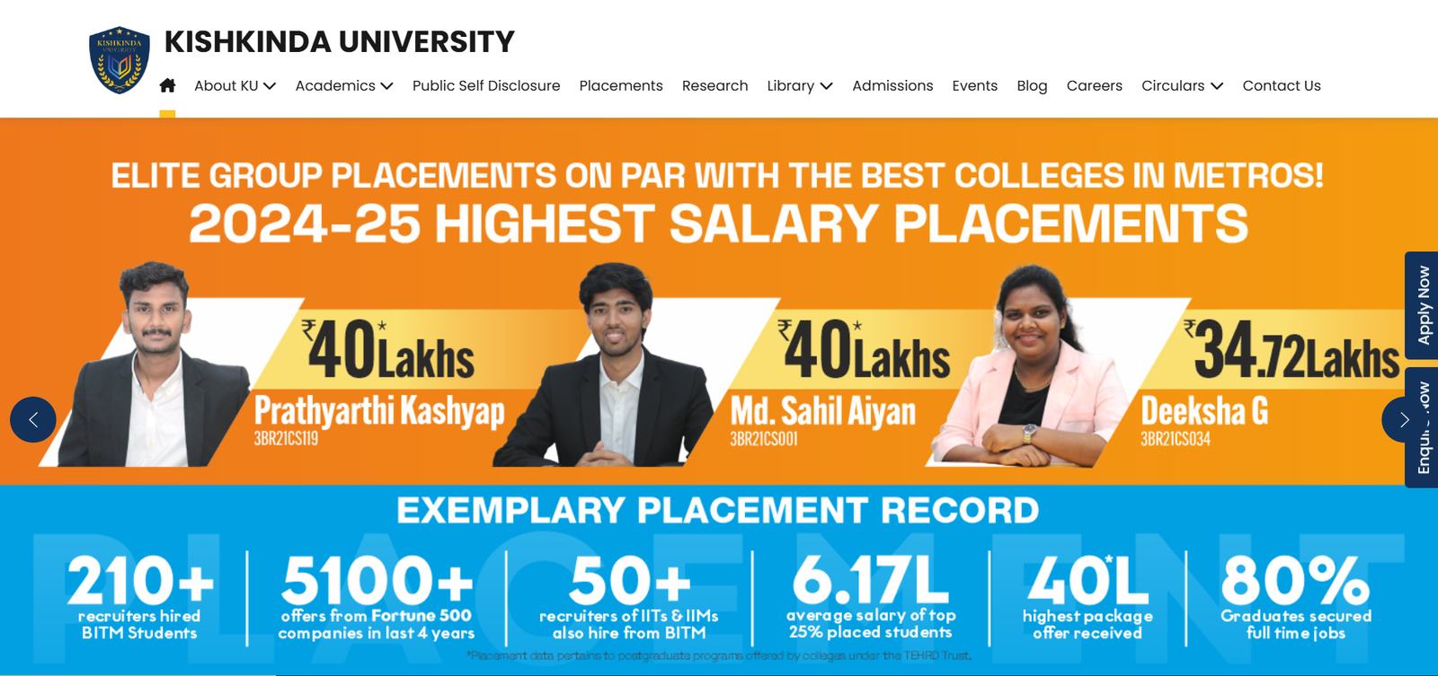 Kishkinda University Website Case Study